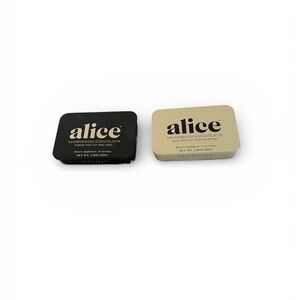 Alice Mushroom Chocolate Set - Black and Cream tins nothing in them
